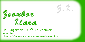 zsombor klara business card